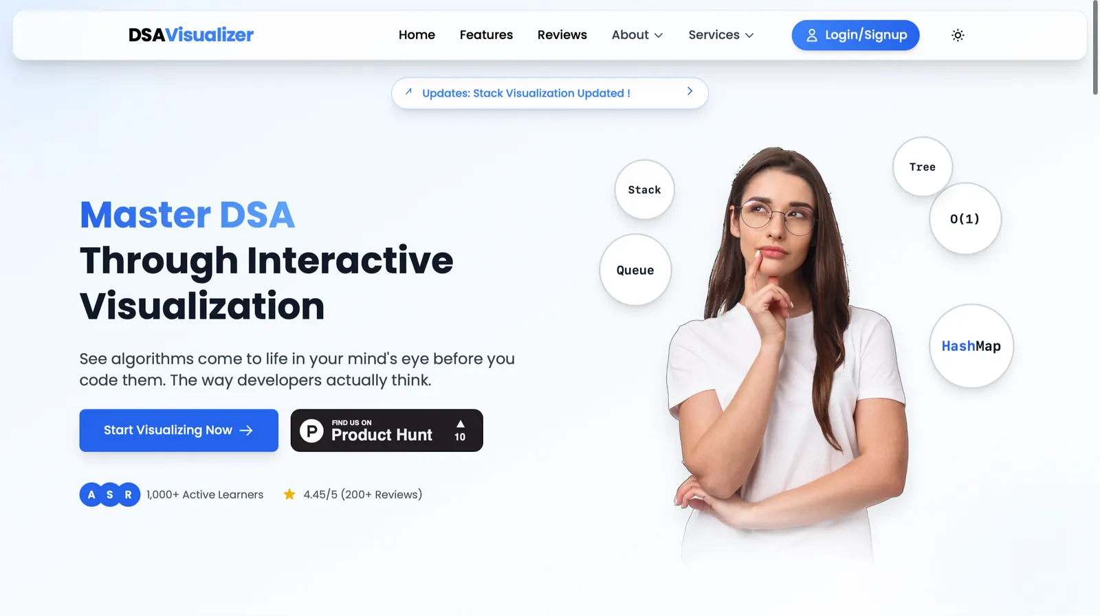 DSA Visualizer case study by Asccentify Studio