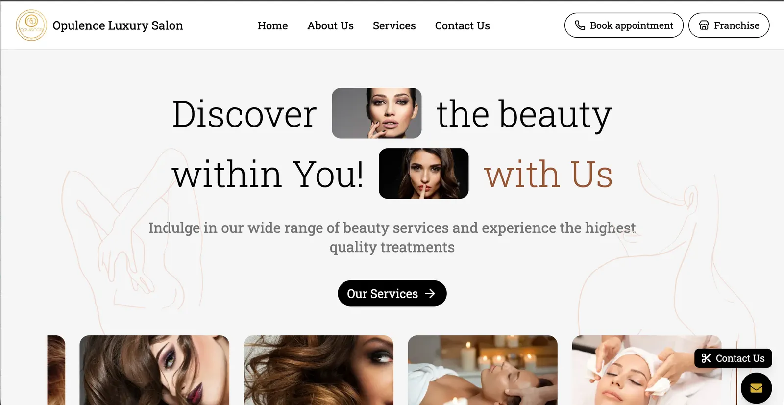 Opulence Luxury Salon case study by Asccentify Studio